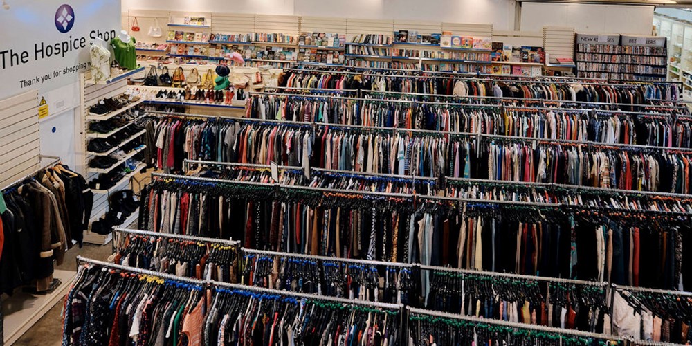 Image of clothes in st ouens fundraising store 