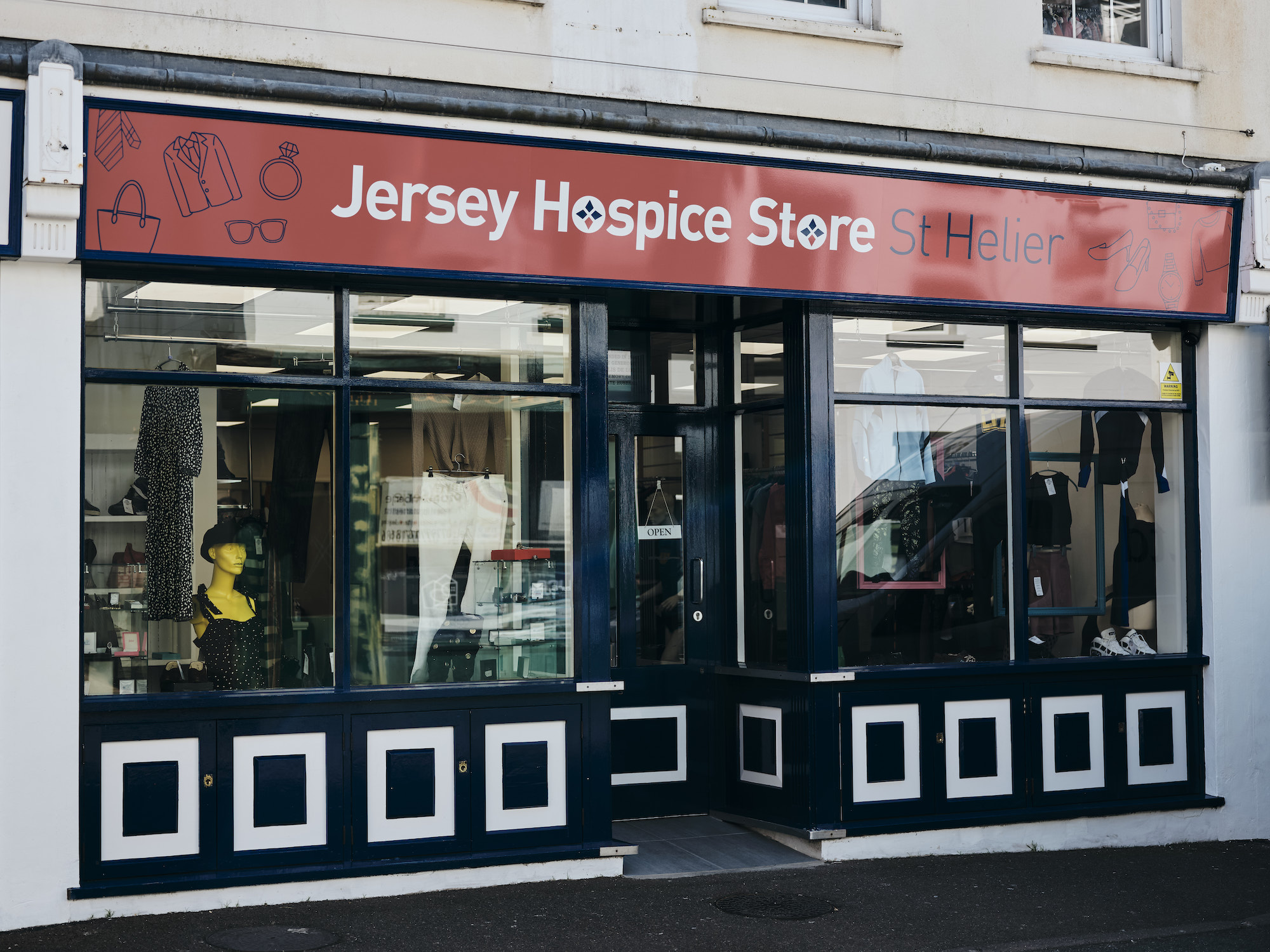 Image of st helier fundraising store from the road