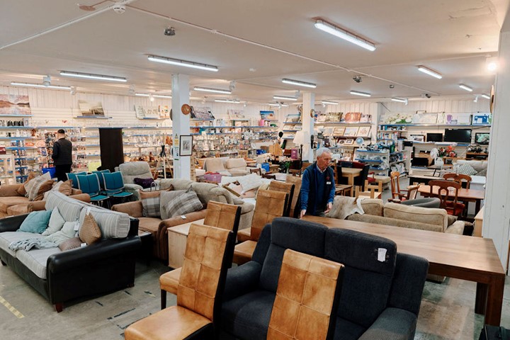 Image of furniture in st ouens fundraising store 