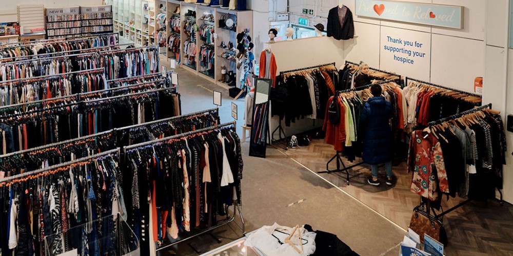 Image of clothes in st ouens fundraising store 