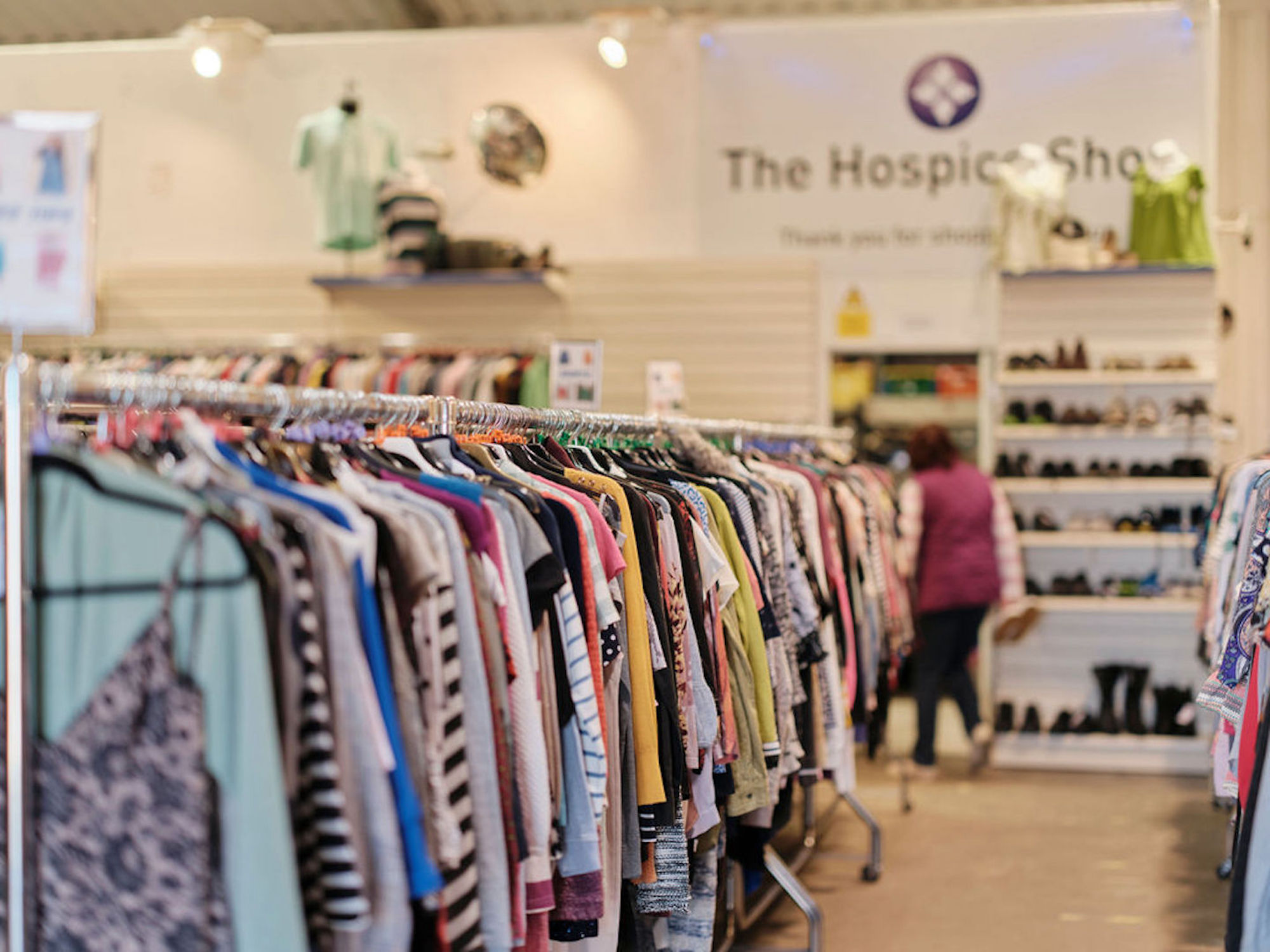 Image of clothes in st ouens fundraising store